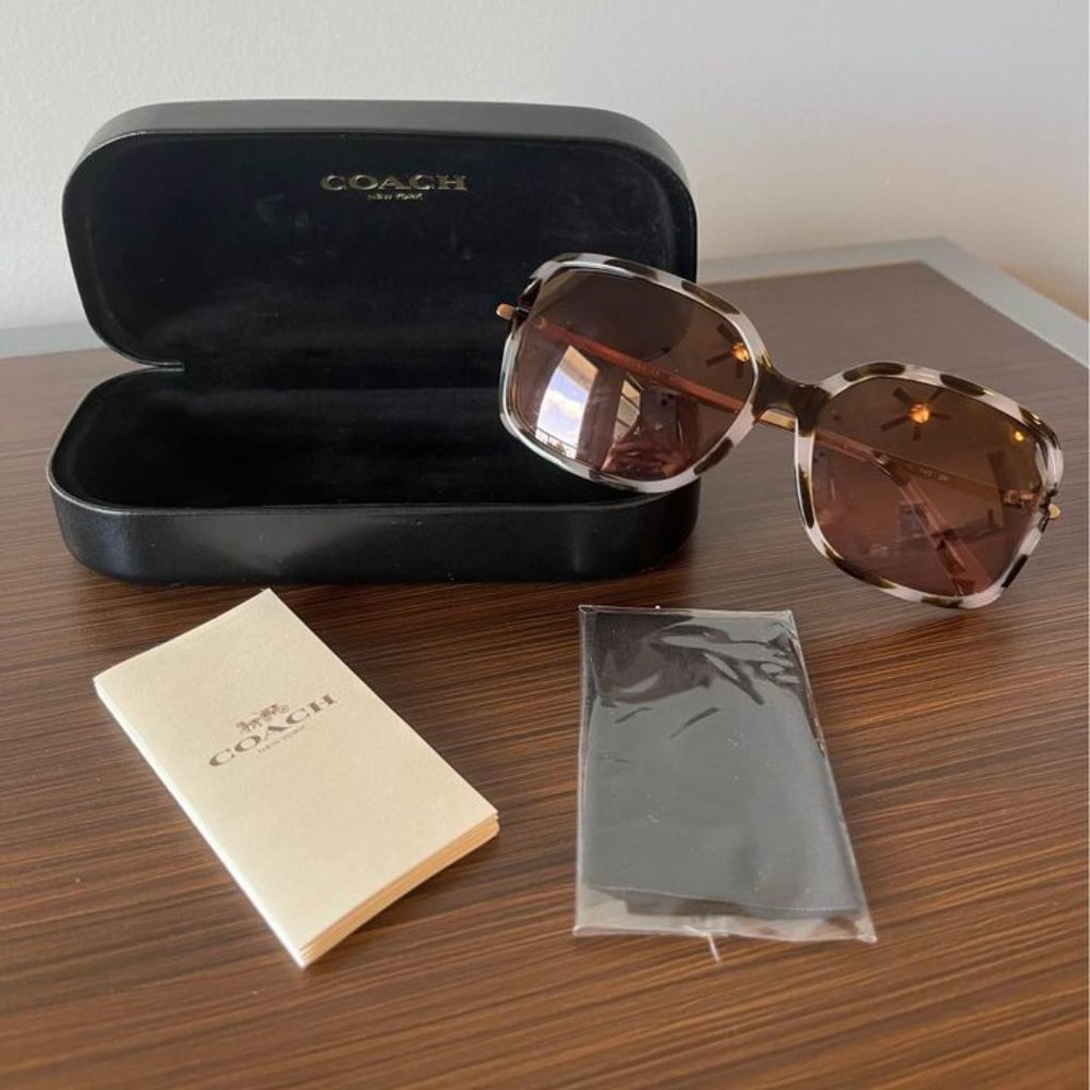 Coach Pink Tortoise Sunglasses